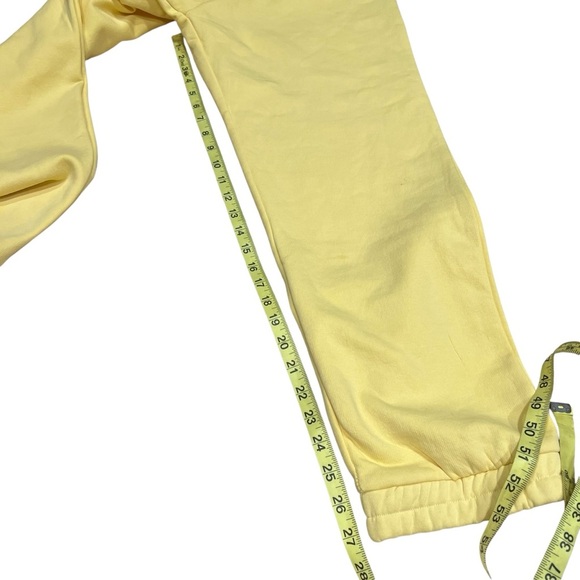 Zara Yellow Sweat Pants Joggers Classic Elastic Drawstring Waist Size Large NWT - Picture 5 of 13